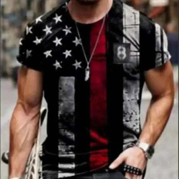 **- Mens T-Shirt Cool Graphic Streetwear Short Sleeve Vintage Fitness Tee Sh… - Picture 1 of 1